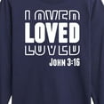 thumbnail image 3 of Instant Message - Loved John 3:16 - Toddler & Youth Long Sleeve Graphic T-Shirt, 3 of 6
