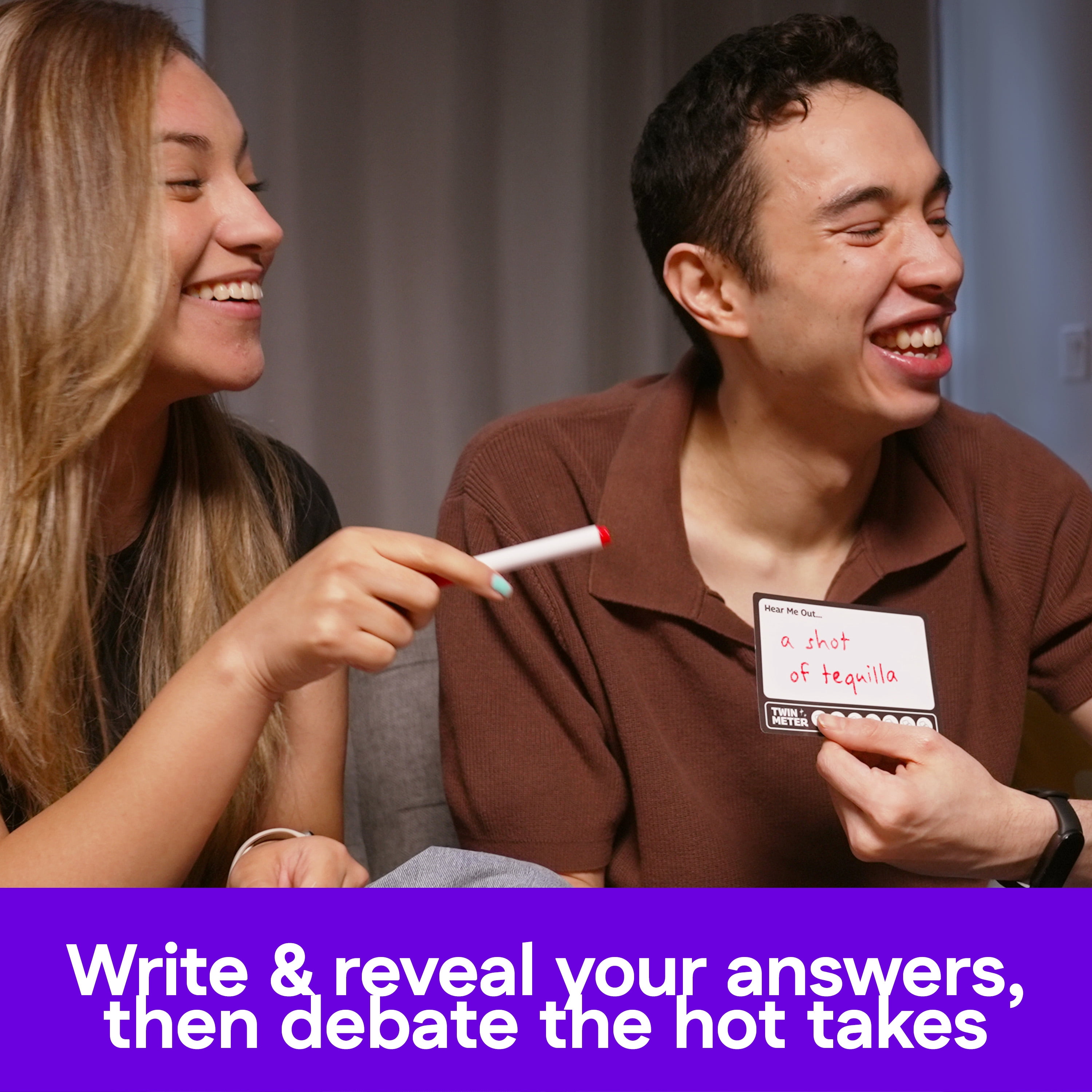 Spin Master Games, Hear Me Out – Defend Hot Takes with Deeply Unserious Questions & Deeply Serious Opinions, Bachelorette Party, Galentine's Day Party, Adult Card Game, 3-6 Players, for Ages 18 & Up