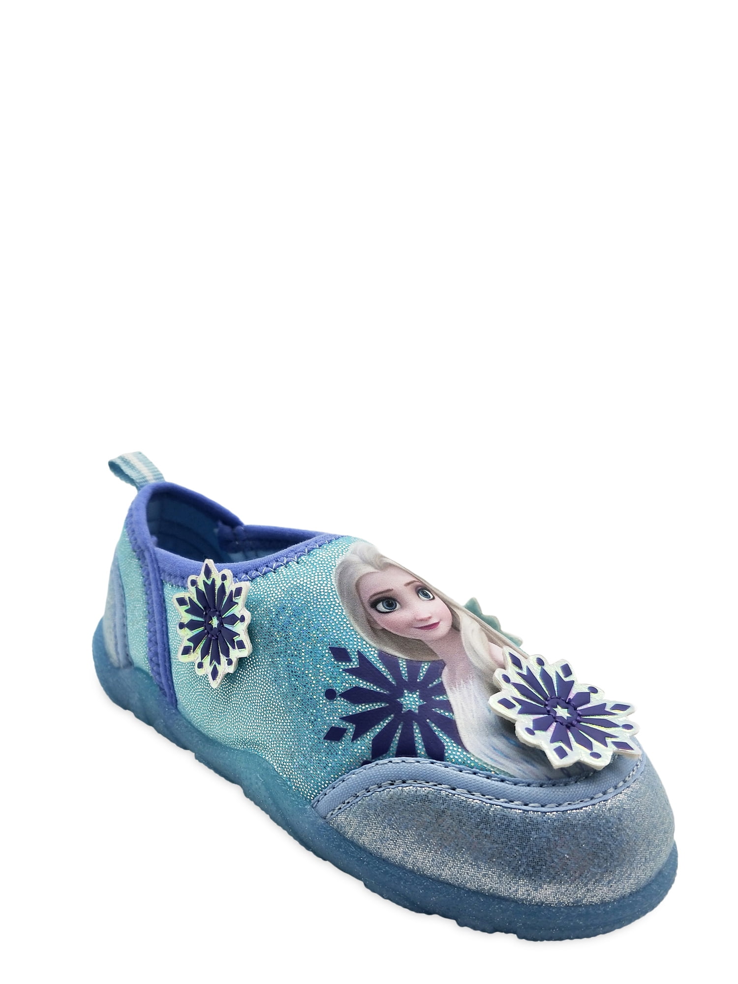 Disney FROZEN Movie Toddler Girls ANNA+ELSA Plush SLIPPERS Snowflakes Size S-M-L 