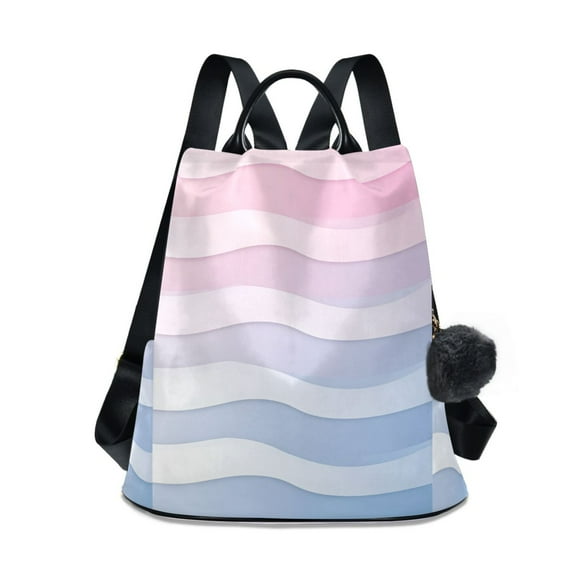 FORMRS Women's Travel Backpack Purse Anti-Theft Hidden Pockets Casual Shoulder Bag, Light Blue Gradient