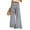 Gray, variant on WTOBBY Women's Summer Boho Palazzo Wide Leg Pants with Floral Printing High Waist Elastic Drawstring and Pockets for Casual Comfortable Outfits ,Blue L