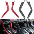 thumbnail image 3 of Coconut Ok 2Pcs Carbon Fiber Gear Shift Panel Cover Trim for Civic 2014-2019,carbon fiber, 3 of 4