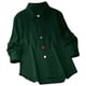 thumbnail image 2 of Camisa Informal de Moda para Mujer, con Botones, Cuello , Blusas Holgadas y Regulares, Blusas de Otoño Verde XXL, 2 of 7