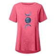 thumbnail image 4 of Pompotops Chemises Mode Décontractée pour Femmes Manches Courtes Tee-Shirt Ample Tunique Blouse, 4 of 4