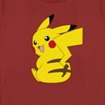 thumbnail image 2 of Women's Pokemon Pikachu Sitting Portrait  Graphic Tee Red 2X Large, 2 of 4