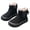 Black, variant on Toddler Snow Boots Boys Girls Winter Waterproof Outdoor Shoes Slip on Booties(Black,35)