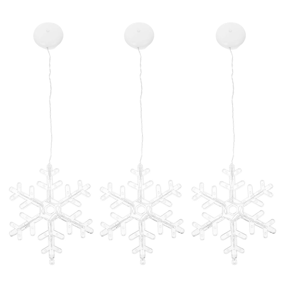 Rosarivae 3Pcs Christmas Theme Suction Cup Light Window Hanging Light