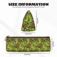 thumbnail image 4 of Xecao Carrot Eggplant Print Leather Pencil Case -Stationery Bag Pen Holder for Work & Office, 4 of 5