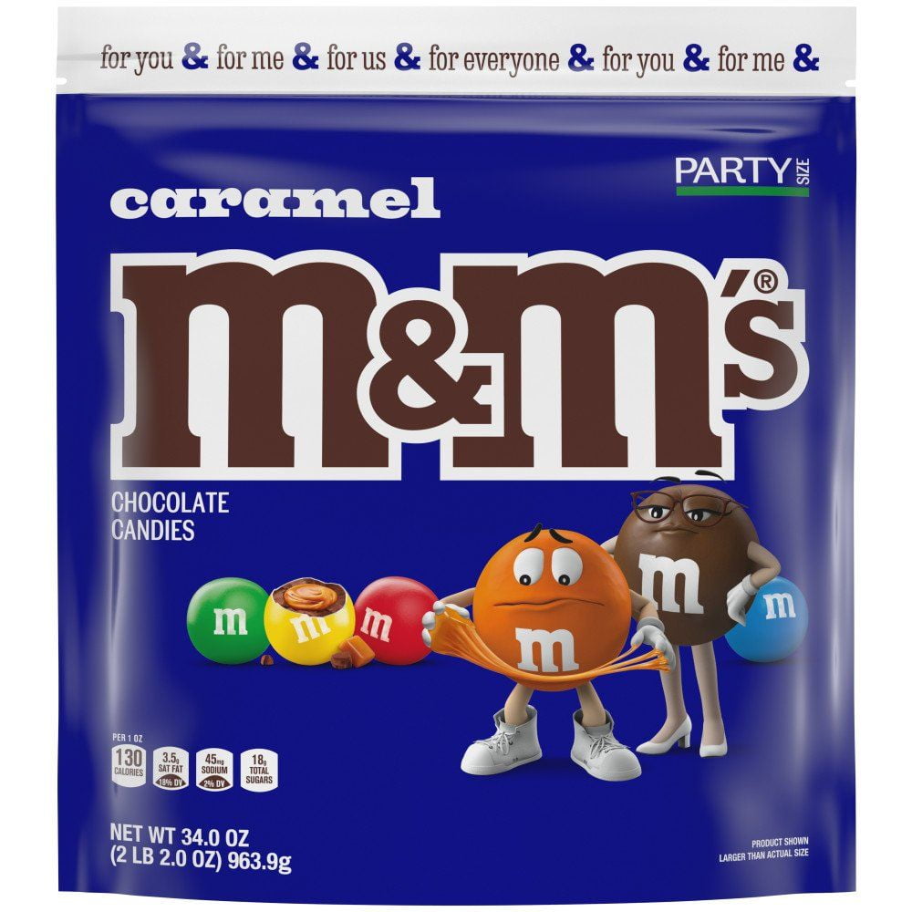 M&M's King Size Caramel Chocolate Candy Box 24 Count - 2.83 oz