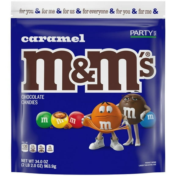 M&M'S Caramel Chocolate Candy - Party Size - 34 oz Packaging may vary