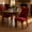 WINE RED, variant on Dining Chairs Set of 2, Channel Upholstered Kitchen Chairs with Curved Solid Wood Legs & High Back, Accent Chairs for Dining Room, Grey