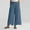 Blue, variant on Babysbule Womens Wide Leg Pants Women's Ladies Solid Color Elastic Waist Cotton And Linen Big Pocket Casual Pants