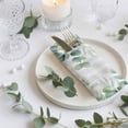thumbnail image 3 of Cloth Napkins Set of 8 - 20x20 Inches, Eucalyptus Leaves Washable Reusable Table Napkins, Summer Botanical Soft & Absortbent Dining Napkin for Party Wedding Hotel Restaurant, 3 of 8