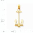 thumbnail image 2 of Pendentif Ancre en Or Jaune 14K Marine, 2 of 2