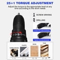 thumbnail image 2 of Kit d'Outils de Tournevis Électrique Sans Fil 21v, 2 Vitesses Variables 25+1 Couples, 29 Pcs Embouts de Perceuse/visseuse, 2 of 9