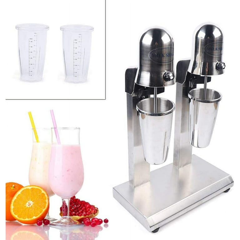 FETCOI Double Heads Commercial Stainless Steel Milk Shake Machine Drink  Mixer 110V 560W 