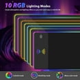 thumbnail image 4 of Wireless Charging RGB Gaming Mouse Pad LED Mouse Pad xxMM Light Modes Extra Large Mousepad Rubber Base RGB Desk Mat for Gaming MacBook PC Laptop Desk\u, 4 of 9