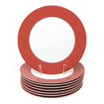 thumbnail image 1 of SD Red and cream color Porcelian Plate- 6 Pk, 1 of 4