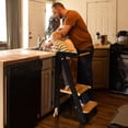 thumbnail image 5 of HARPPA Foldable Toddler Kitchen Tower, Standing Tower for Kids Age 1.5-6 Years, Black, 5 of 10