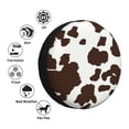 thumbnail image 4 of Susaid Brown Cow Print Tire Covers,Waterproof Anti-UV Snow Sun Rain Tire Covers for RV,Truck, SUV, Trailer, Camper-17 inch, 4 of 6