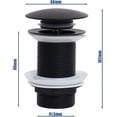thumbnail image 4 of Stainless Steel Spring, Freestanding Bathtub Drain Pop-up Stopper, Durable Solid Brass Compression, Waterproof Two-layer Rubber Gasket Design, Anti-Clogging, Easy Installation for, 4 of 5