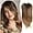 3 Tone Rich Brown with Dark Root, variant on Short Hair Topper 12 Inch Layered Hair Toppers with Curtain Bangs for Women with Thinning Hair or Hair Loss Synthetic Wiglets Hair Pieces for Women(Ash Light Brown with Highlights)