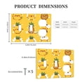 thumbnail image 3 of Cute Smiley Pineapple Switch Cover Decorative Wall Plate 3-Gang 2-Toggle 1-Duplex Standard Size, 3 of 5