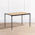 thumbnail image 5 of Homy Casa Modern Dining Table with Sturdy Metal Frame – Rectangular Desk Study Table for 4 Person, Walnut, 5 of 5