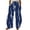 Navy, variant on Womens Zebra Print High Waist Loose Wide Leg Pants Bold Stylish Casual Dating Outfit Black M