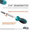 thumbnail image 7 of HB 112-Piece Magnetic Nut Driver & Bit Set KKM002-U, Phillips Pozi Slotted Hex Star Square Spline Tri-Wing Torq Clutch Bits, Magnetic Holder, Socket Adapter, Screwdriver Handle, Case, Made in Taiwan, 7 of 7