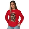 thumbnail image 3 of Erase All Fears Snake Skull Tattoo Plus Size Long Sleeve Graphic Tee Shirt Brisco Brands 2X, 3 of 5
