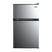 Arctic King 3.2 Cu Ft Two Door Mini Fridge With Freezer Stainless Steel - Energy star certified, compact and efficient for dorms, offices, and small spaces