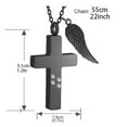 thumbnail image 5 of Rustproof Metal Cremation Jewelry Crossed Necklace For Keep Pet Ashes Safely, 5 of 8