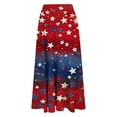 thumbnail image 4 of Jinhomg 4Th Of July Womens Skirt Flowy American Flag Maxi Skirts Plus Size Comfy A Line Pleated Skirts 2025 Fashion Patriotic Parade Street Wear Ladies Holiday Gifts Red XXL, 4 of 6