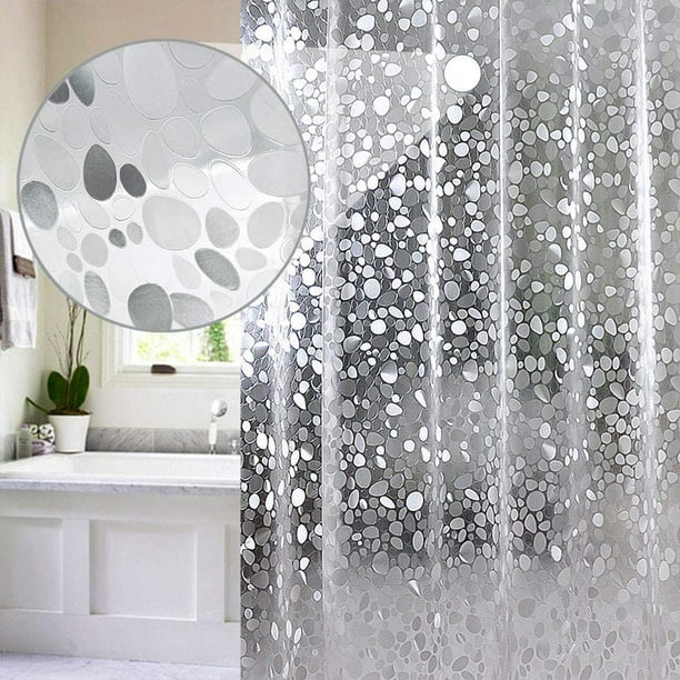 Cobblestone EVA waterproof stall weighted shower curtain lining 54 x 72