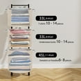 thumbnail image 5 of YOUPINS 3-Tier Laundry Hamper Sorter,Laundry Storage Organizer with Wheels Removable Rolling Laundry Baskets for Home,Bathroom,Dorm Laundry Room,Beige, 5 of 7