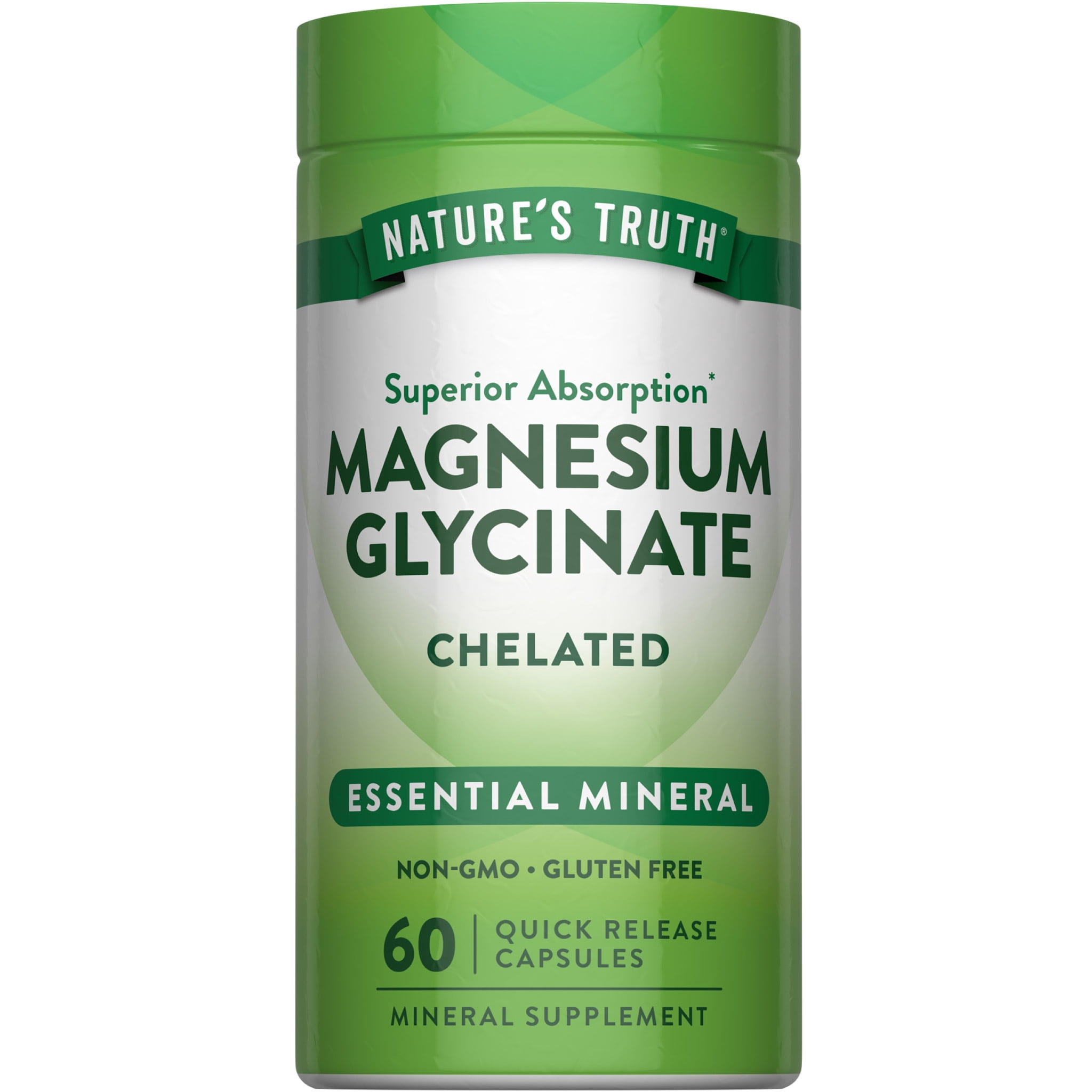 (3 pack) Magnesium Glycinate Capsules | 200mg | 60 Count | Non-GMO, Gluten Free Supplement | by Nature's Truth