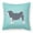 Blue, variant on Carolines Treasures BB3635PW1818 Lowchen Checkerboard Pink Fabric Decorative Pillow