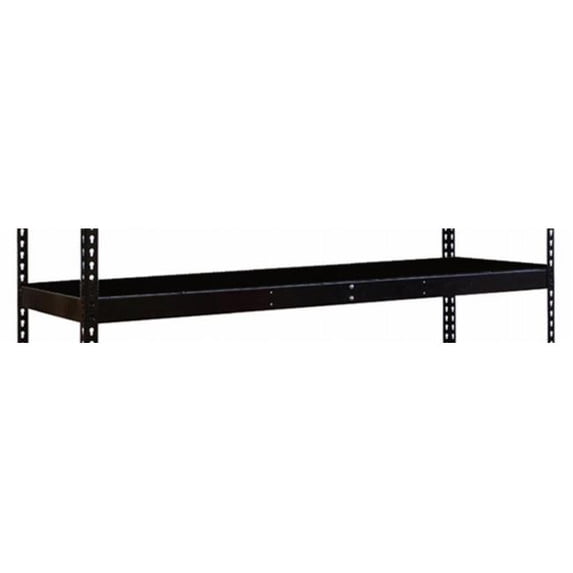 Hallowell DRHCL7236ME Rivetwell, Double Rivet Boltless Shelving with Center Support 72 in. W x 36 in. D 708 Midnight Ebony 1 Level Decking Not Included