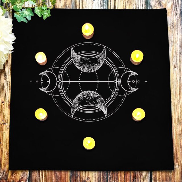Mantel de terciopelo personalizable, cubierta de Tarot, tela de Altar, astrología pagana, adivinación, juego de mesa, curación qym unisex