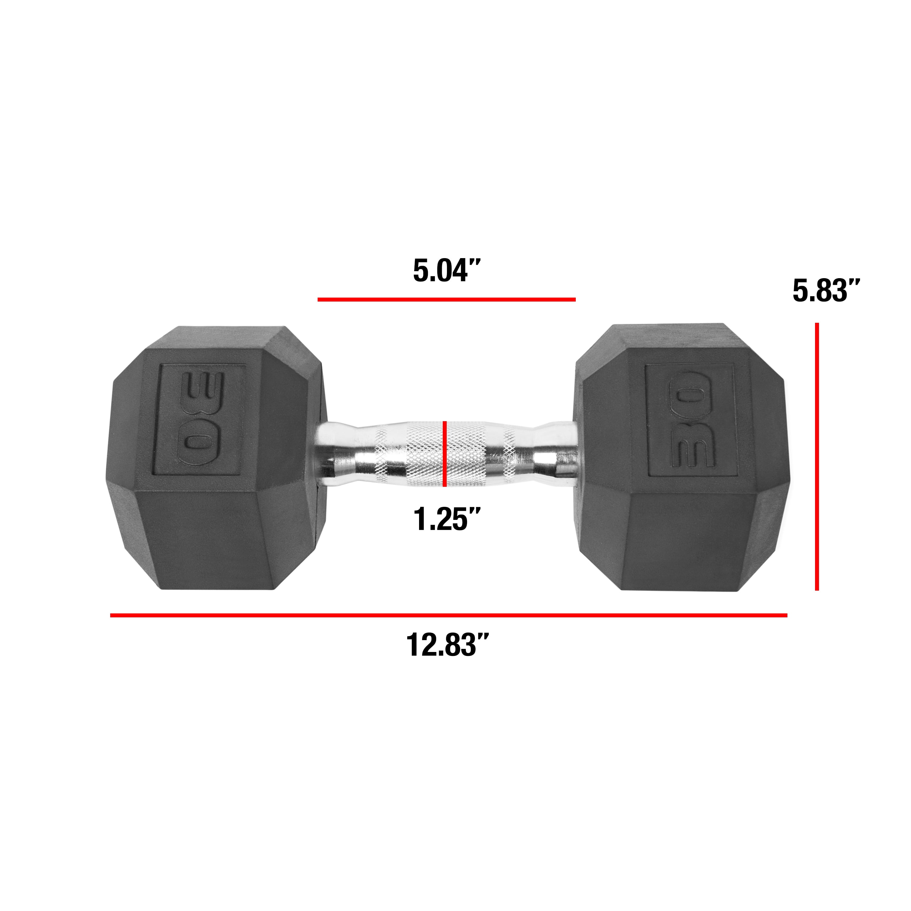 CAP Barbell 25lb Coated Rubber Hex Dumbbell Pair Walmart