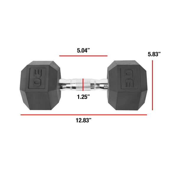 30lb Coated Dumbbell, Pair