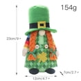 thumbnail image 6 of 8.7inSt.Patrick's Day Irish Patron Saint Dwarf Doll Ornament,Green Hat Green Dress Clover Gnome Doll Lucky Toy,St. Patrick's Day Faceless Doll for Home Party Festival Present Decoration, 6 of 6