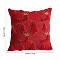 thumbnail image 3 of Deeceymbur Christmas Throw Pillow Embroidered Tree Design Soft Cushion for Sofa Chairs Living Room Holiday Decor Festive Accent Pillow Polyester Fabric, 3 of 6