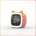 thumbnail image 2 of Lindo reloj despertador para mascotas, reloj despertador multifunción, pantalla LED de temperatura, luz nocturna, mesita de noche, reloj despertador con carga de dibujos animados LED, lámpara de, 2 of 6