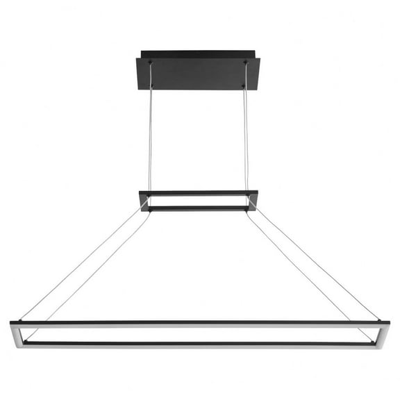 3-6054-15-Oxygen Lighting-Xanni - 27W 1 LED Pendant-0.38 Inches Tall and 6 Inches Wide-Black Finish