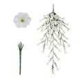 thumbnail image 6 of Ageoie 1Pcs Artificial Hanging Flowers for Outdoor Decoration Fake Hanging Plants Faux Flowers Artificial Plastic Vines Ivy for Outdoor Indoor Garden Party Decor, White, 6 of 6