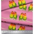 thumbnail image 3 of Soimoi Velvet Fabric Branch & Colorful Parrot Bird Print Sewing Fabric Yard 58 Inch Wide, 3 of 3