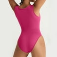 thumbnail image 5 of ZQUUVOU Womens' Sleeveless Bodysuit Shapewear Tummy Control Body Shaper Seamless Yoga Workout Stretchy Body Suit Hot Pink, 5 of 6