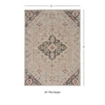 thumbnail image 3 of Contemporary Home Living 2' x 3' Medallion Rectangular Area Throw Rug - Cream and Navy Blue, 3 of 7
